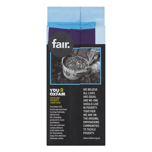 Oxfam fair Fairtrade Peru Decaffeinated organic ground coffee 250g