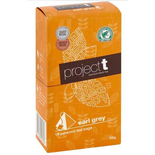 Project T Earl Grey Pyramid Tea Bags 18pk Fair Coffee