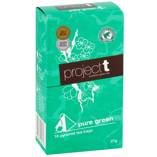 Project T Pure Green Pyramid Tea Bags 18pk Fair Coffee