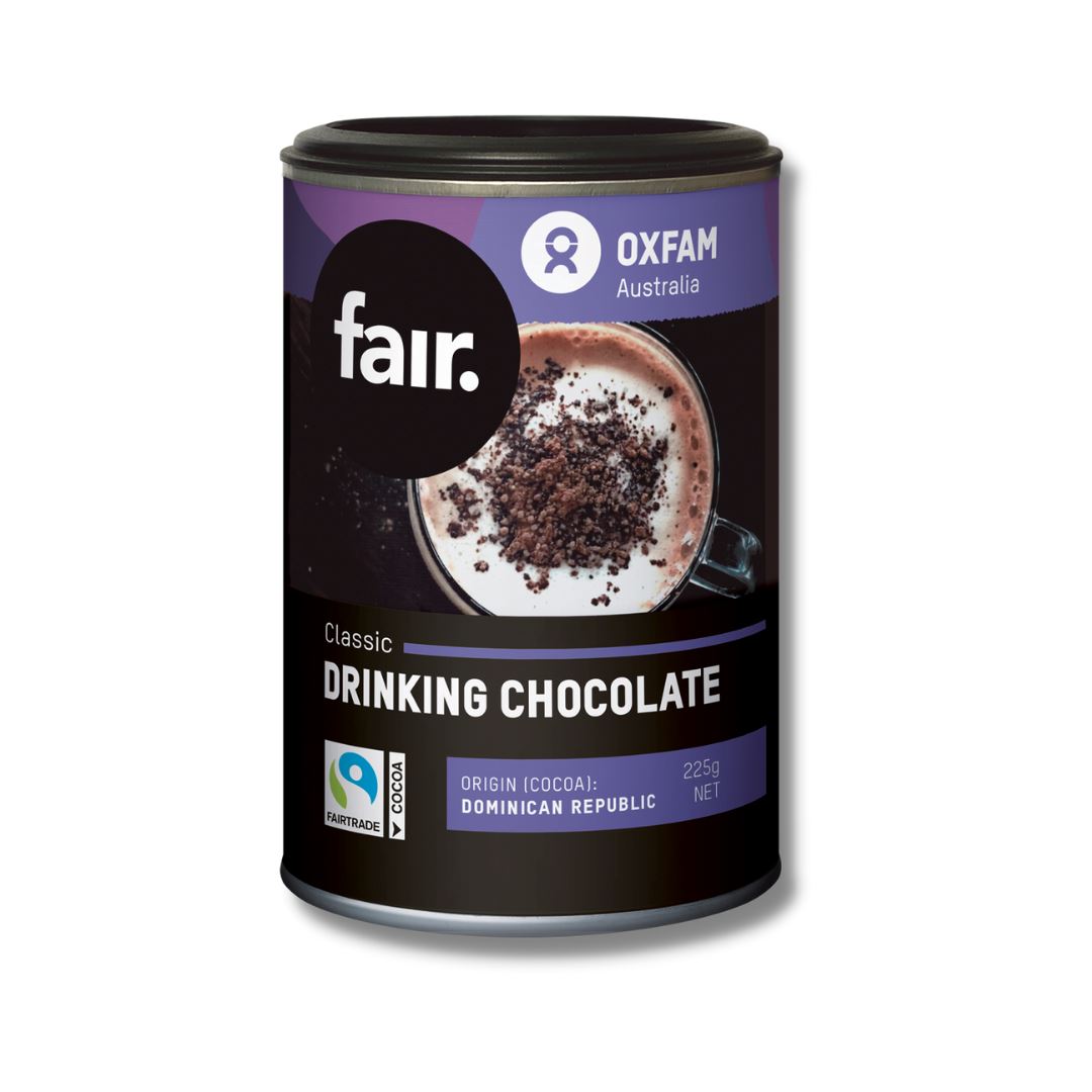 Oxfam fair Drinking Chocolate 225g Drinking Chocolate Oxfam fair