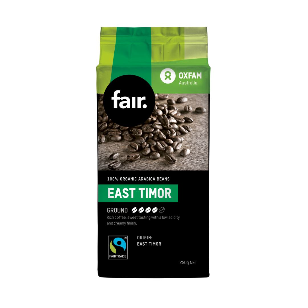 Oxfam fair East Timor Fairtrade Organic Ground Coffee 250g