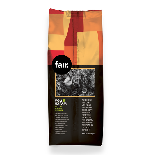 Oxfam fair East Timor Fairtrade Organic Coffee Beans 1kg (4x250g beans will replace 1kg beans due to pack update)