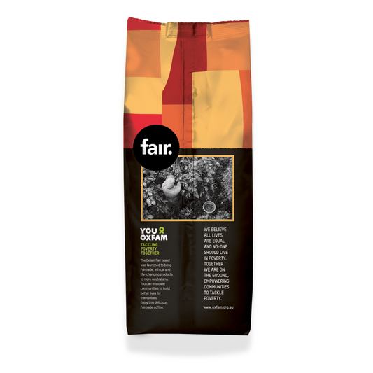 Oxfam fair World Blend Organic Ground Coffee 1kg (4x250g ground will replace 1kg ground due to pack update)