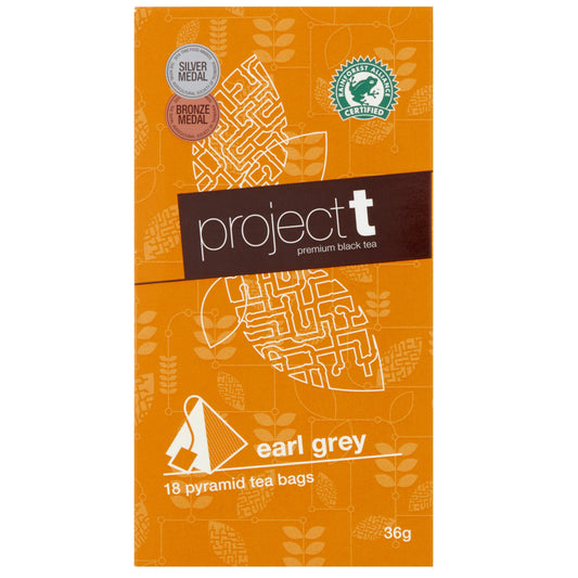 Project T Earl Grey Pyramid Tea Bags 18pk Fair Coffee 