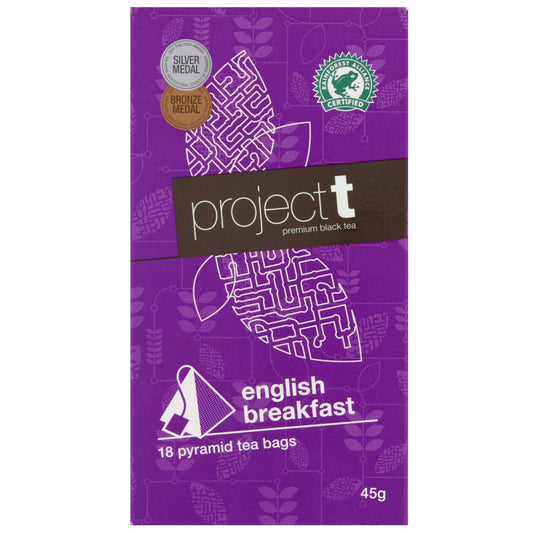 Project T English Breakfast Pyramid Tea Bags 18pk Fair Coffee 