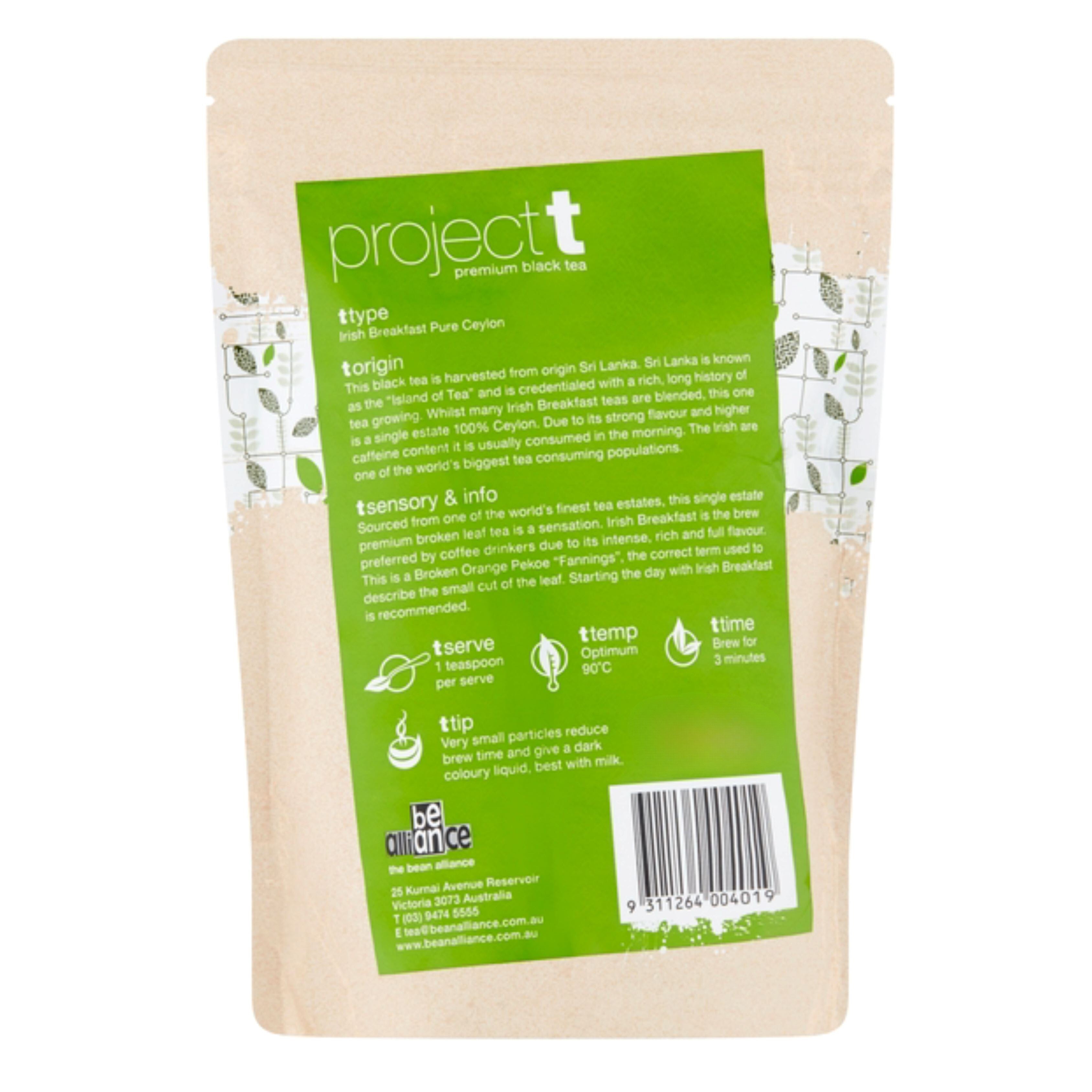 Project Tea Nj Project T Irish Breakfast Loose Leaf Tea 250g – Fair Coffee