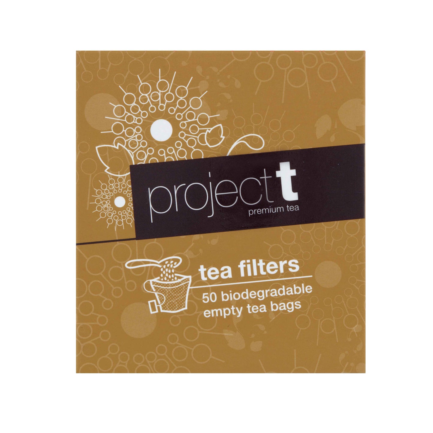 50 Biodegradable tea filters, simply fill with tea, zip closed and steep!