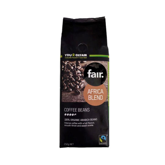 Oxfam fair Africa Blend Organic Coffee Beans 250g Roasted Coffee Oxfam fair 