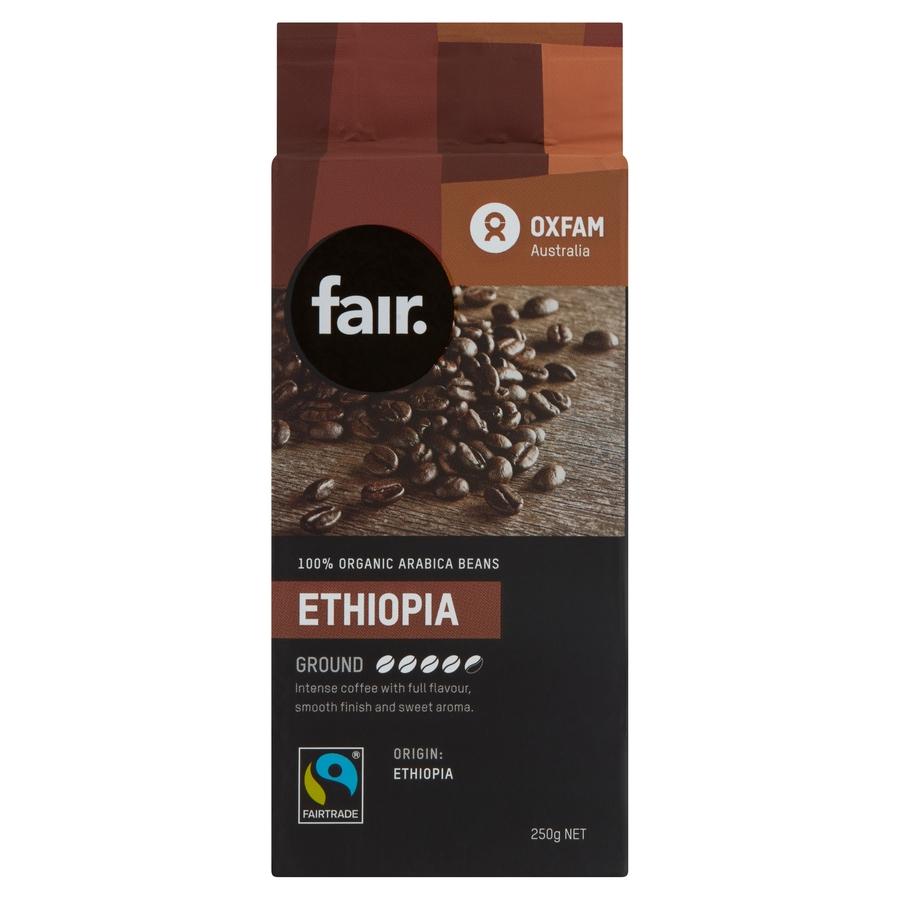 Oxfam fair Ethiopia Blend Organic Ground Coffee 250g Roasted Coffee Oxfam fair 