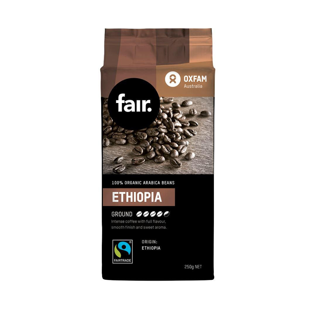 Oxfam fair Ethiopia Blend Certified Organic Ground Coffee 250g