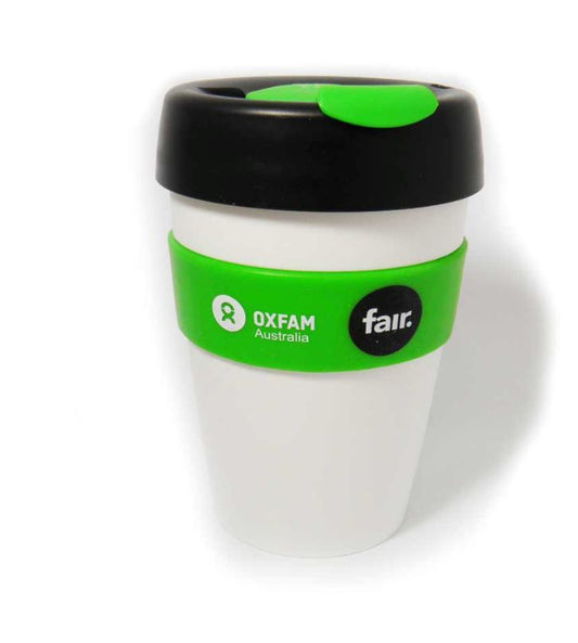 Oxfam fair KeepCup White 340mL